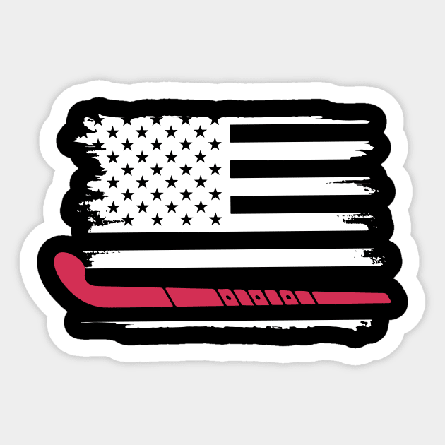 hockey american flag t shirt Sticker by SWArtistZone